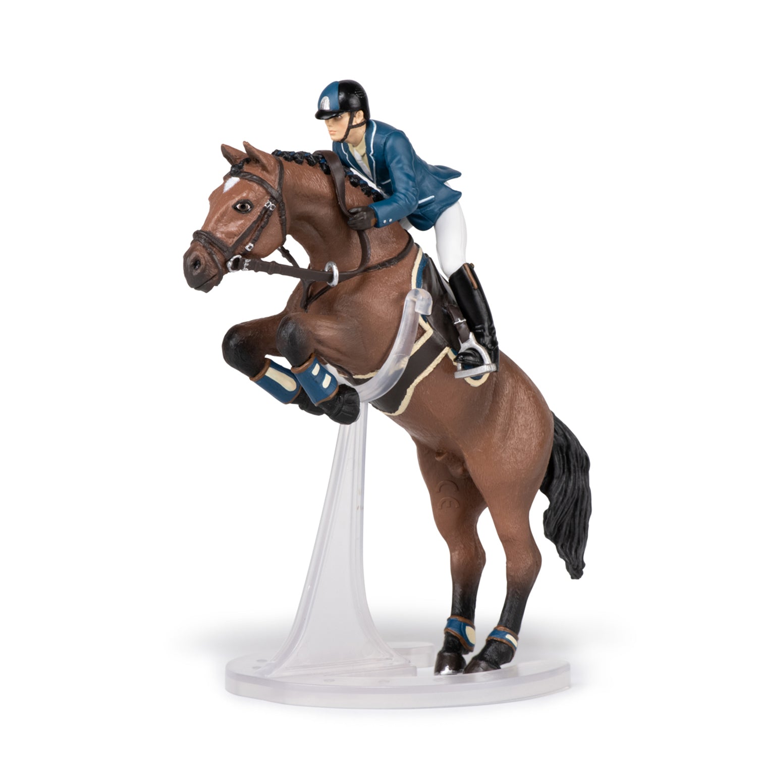 papo-horses-cheval-saut-d-obstacle-et-cavalier-figurine-jumping image 1