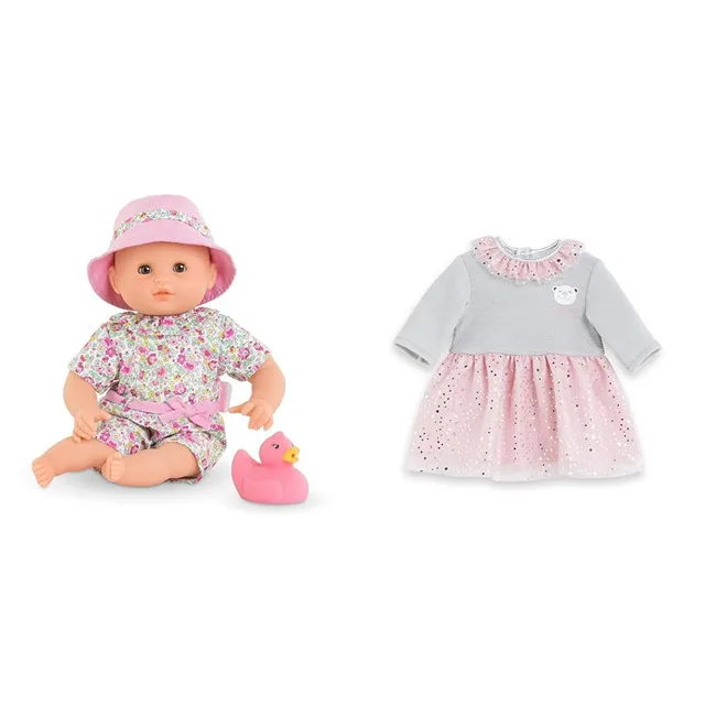 corolle-mon-premier-b-b-bain-coralie-poupon-30cm-robe-f-te image 1