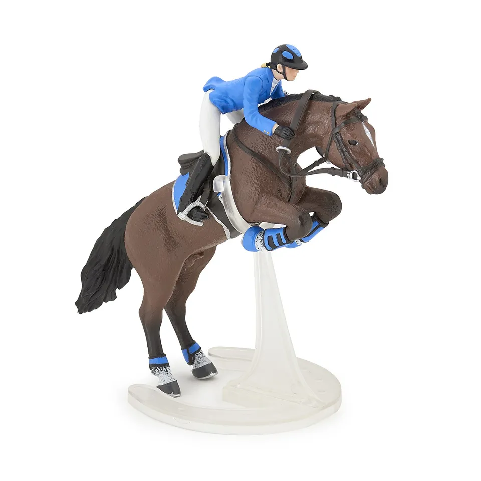 papo-horses-figurine-cheval-saut-d-obstacles-et-cavali-re image 1