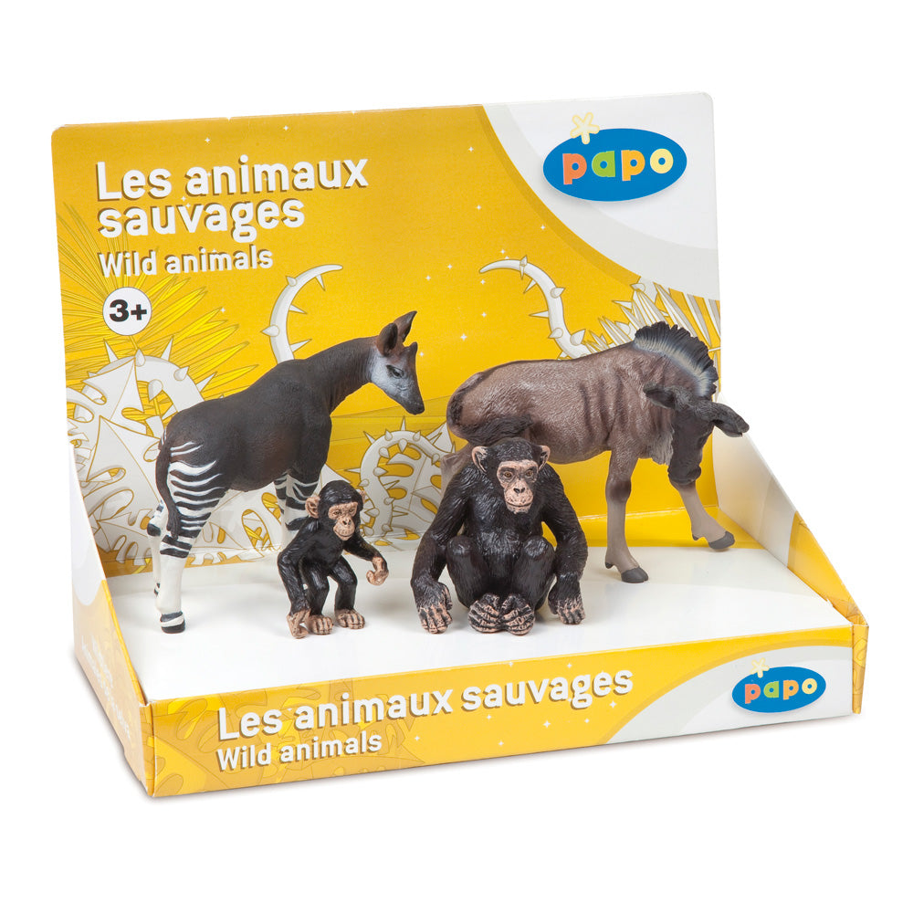 papo-wildlife-coffret-animaux-sauvages-4-figurines image 1