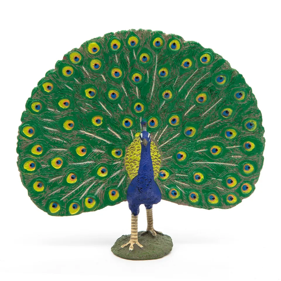 papo-farmyard-friends-paon-figurine-oiseau-plumage image 1