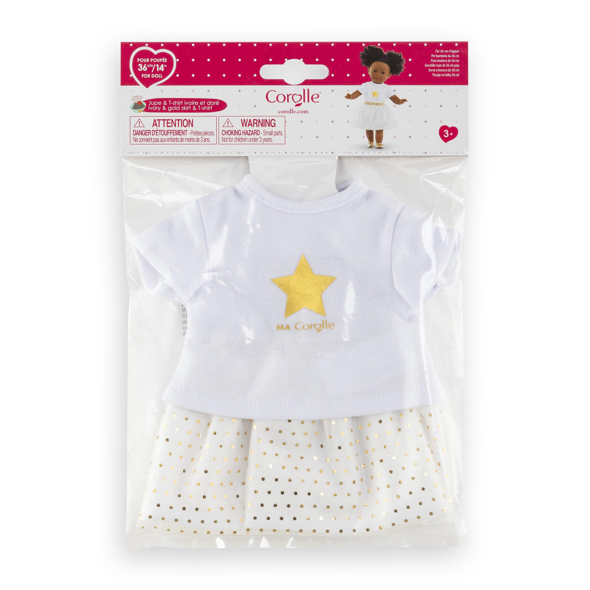 corolle-ma-corolle-ensemble-jupe-et-t-shirt-ivoire-or-36-cm image 4