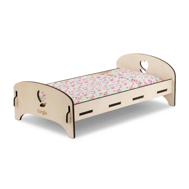 corolle-mon-grand-poupon-lit-bois-poup-e-30-36-cm-avec-couverture image 1
