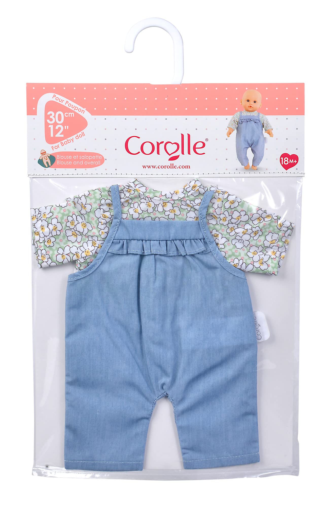 corolle-mon-premier-poupon-blouse-salopette-v-tement-30-cm image 2