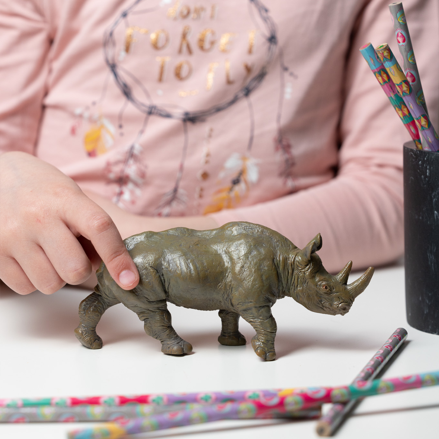 papo-wildlife-rhinoc-ros-noir-figurine-savane image 2