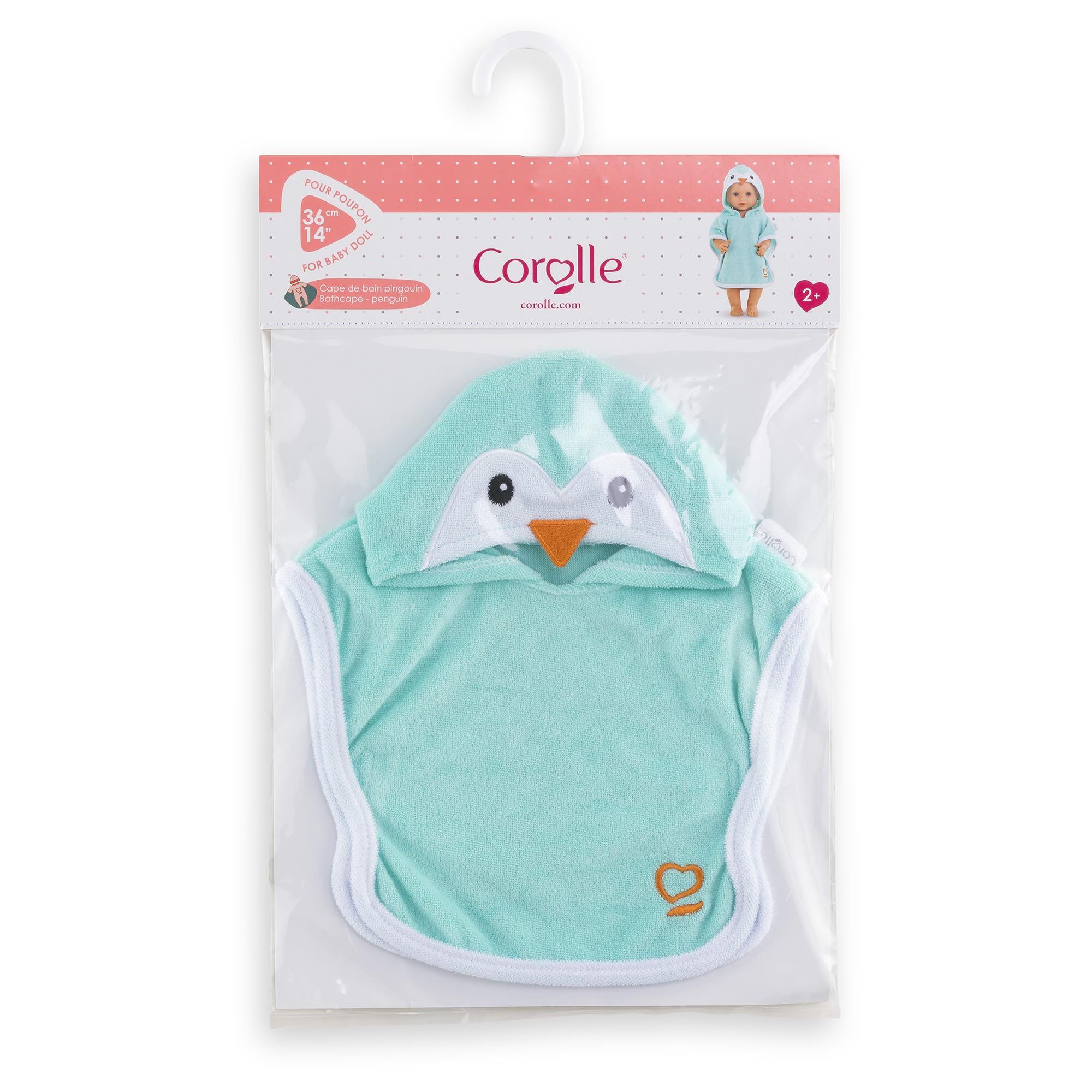 mon-grand-poupon-cape-de-bain-pingouin-v-tement-poupon-36cm image 4