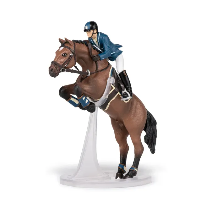 papo-horses-cheval-saut-d-obstacle-et-cavalier-figurine-jumping image 1