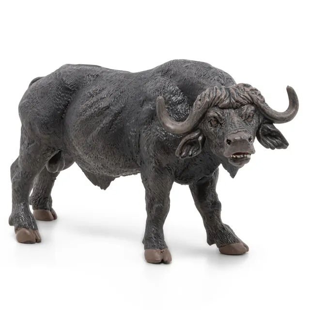 papo-wildlife-figurine-buffle-savane-cornes-troupeau-africain image 1
