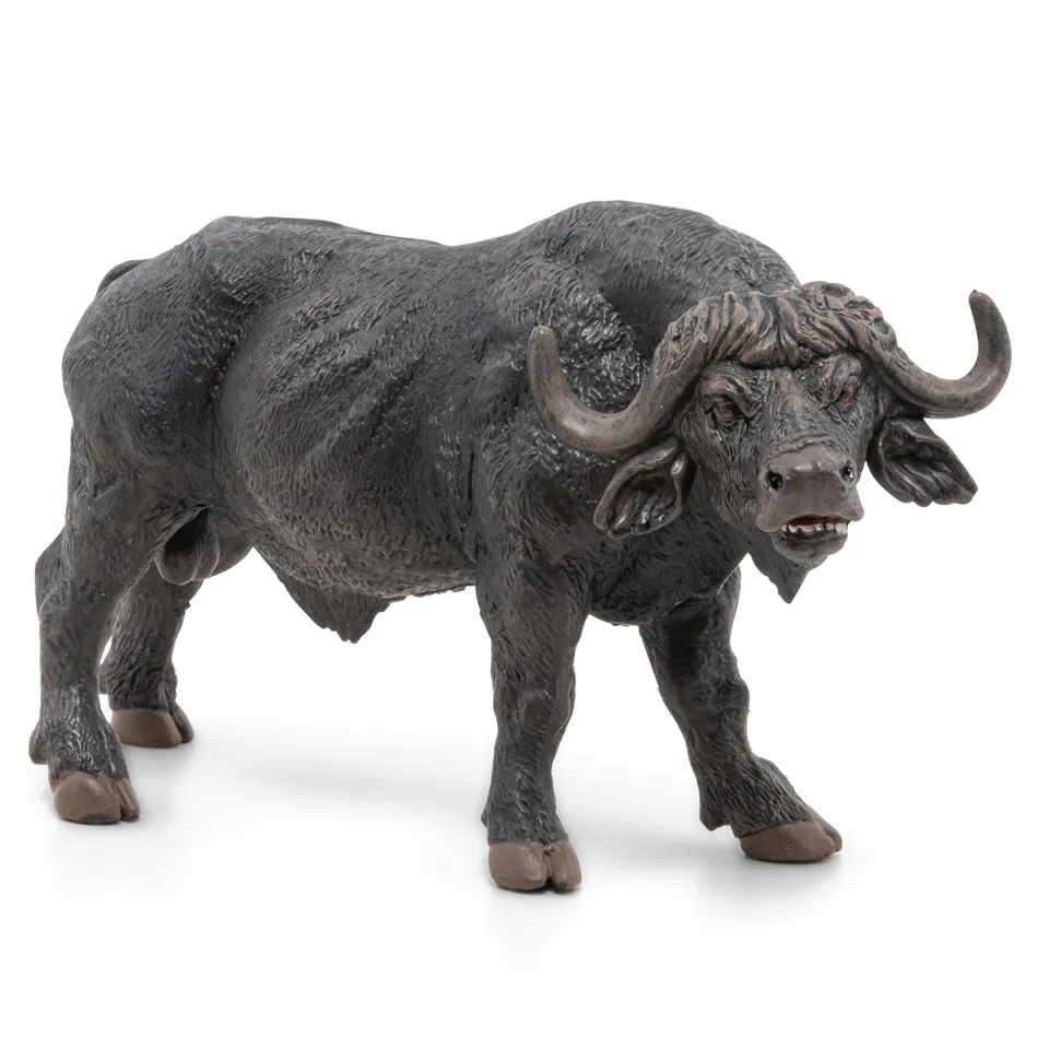 papo-wildlife-figurine-buffle-savane-cornes-troupeau-africain image 1