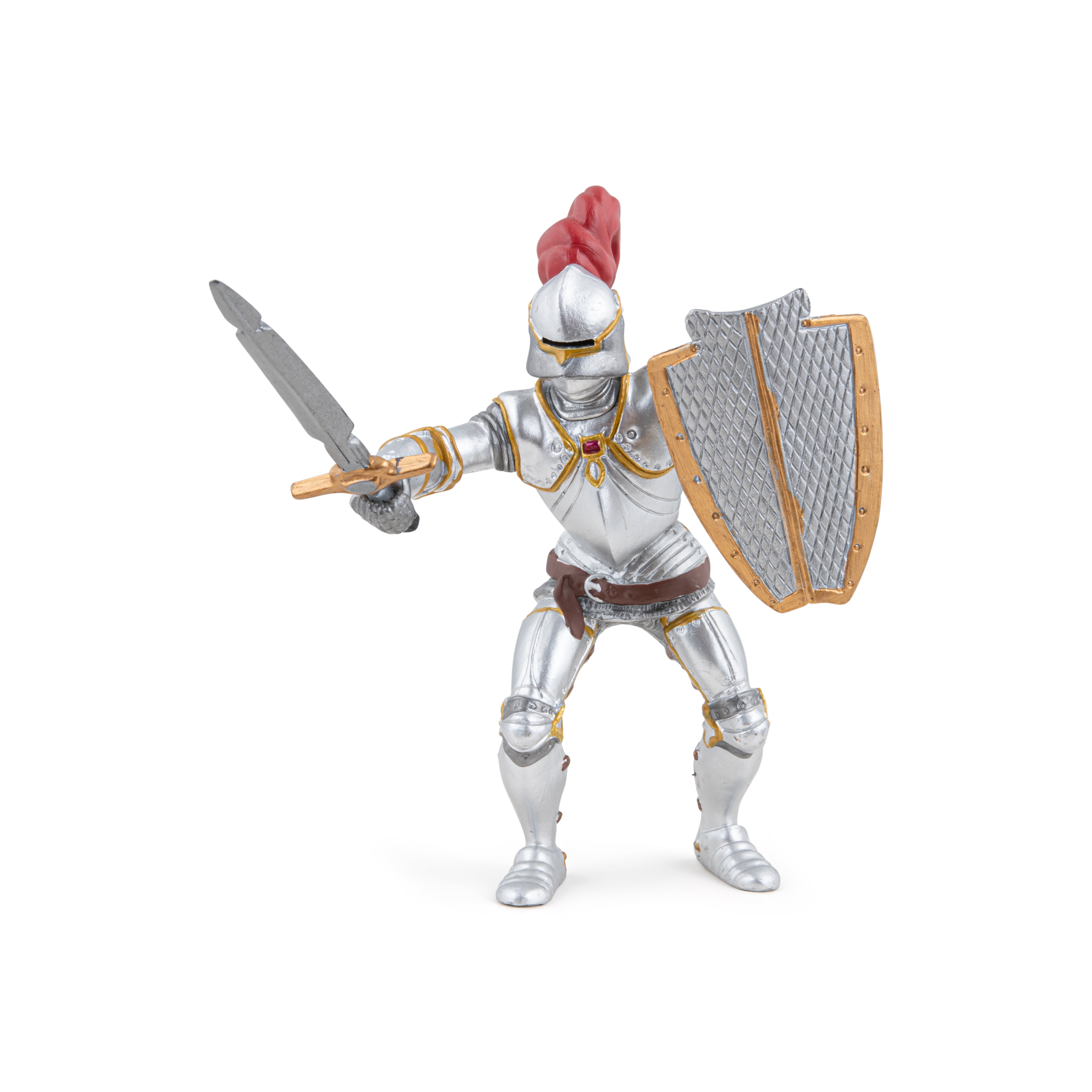 papo-medieval-chevalier-en-armure-plumet-rouge-figurine-p-e image 2