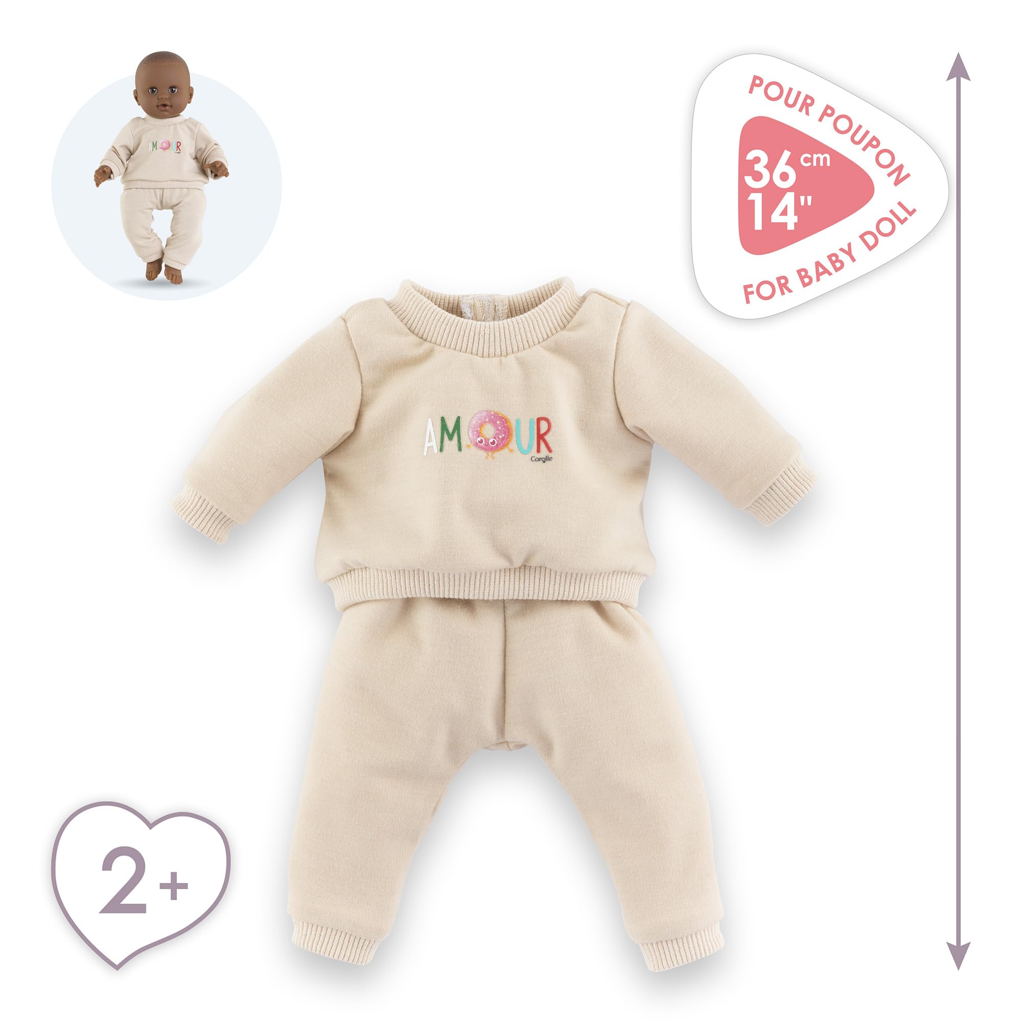 corolle-mon-grand-poupon-jogging-beige-poupon-36-cm image 2