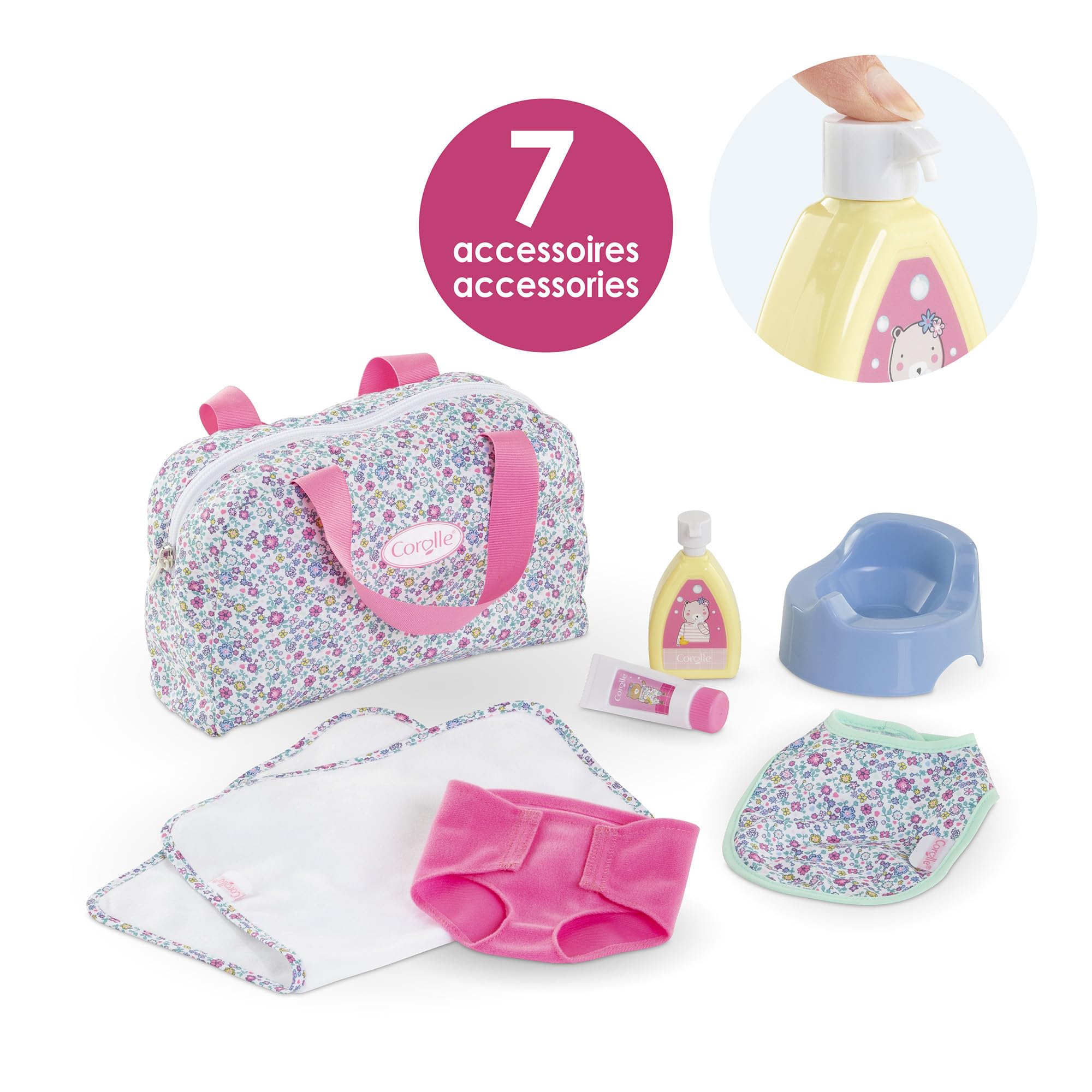 corolle-mon-grand-poupon-coffret-langer-floral-7-pi-ces image 3