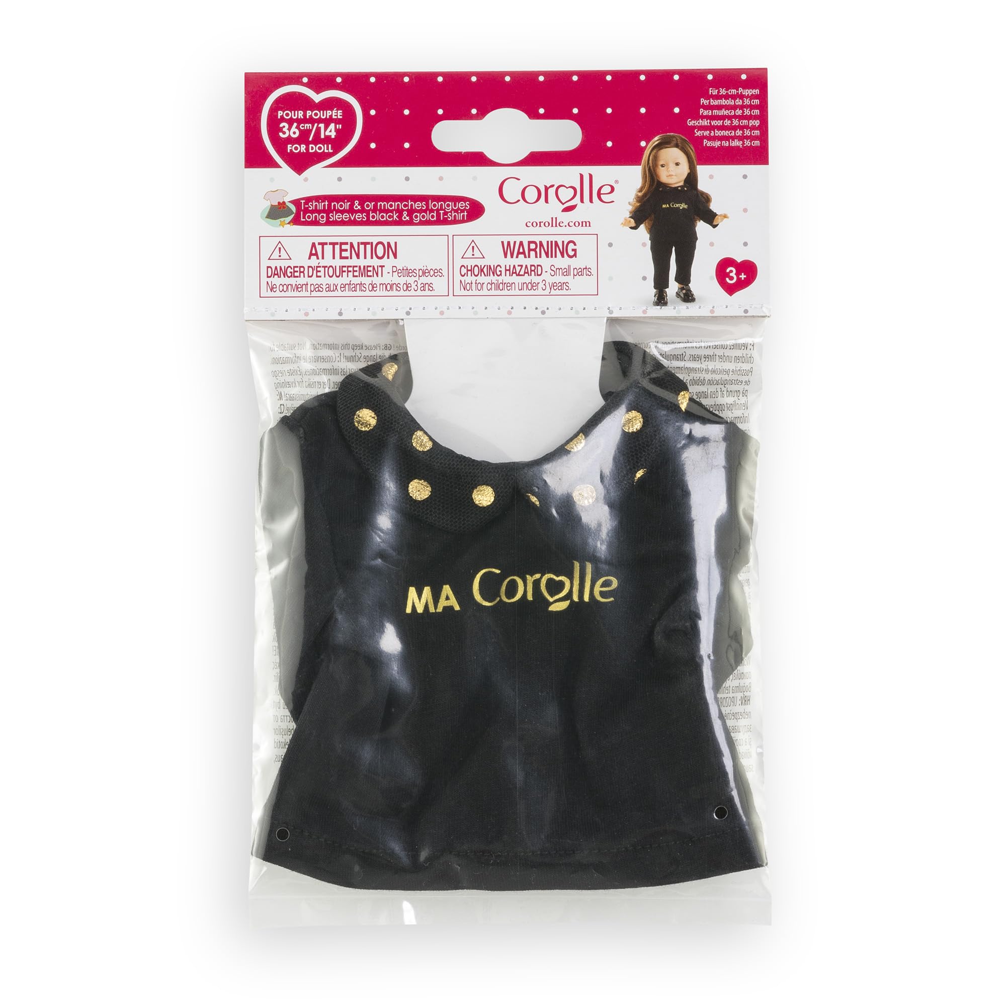 corolle-ma-corolle-t-shirt-noir-et-or-poup-e-36-cm image 5