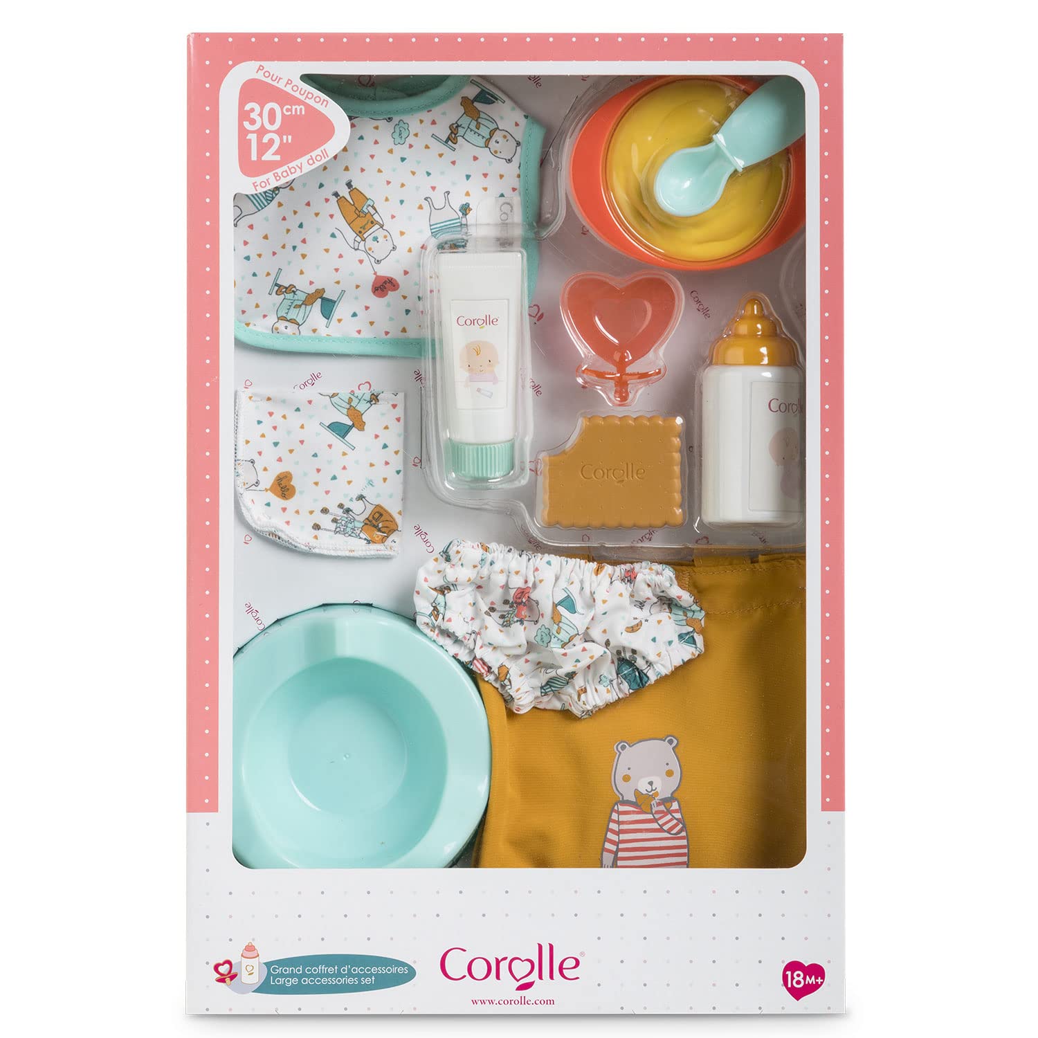 corolle-mon-premier-coffret-nurserie-11-accessoires-30cm-safran image 2