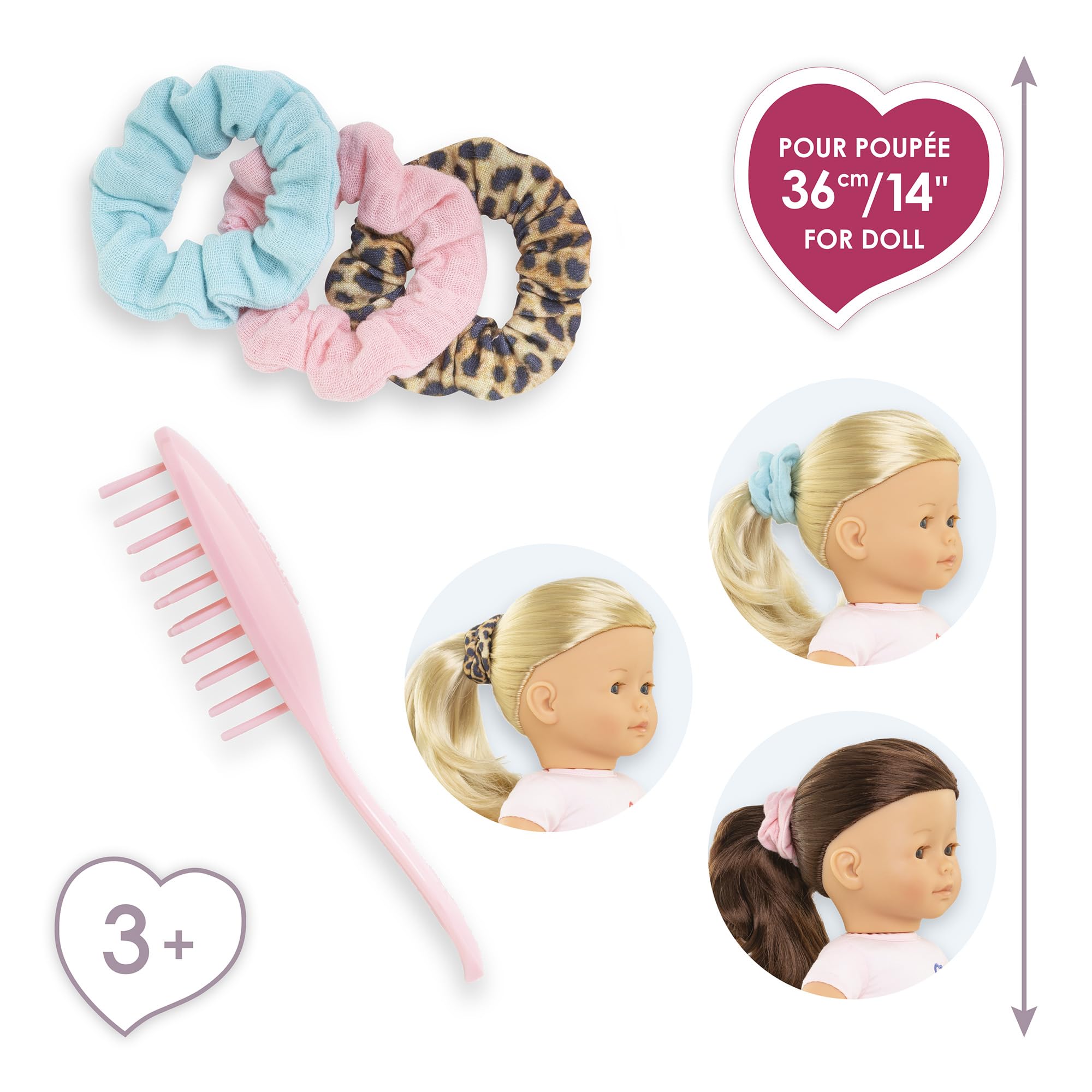 corolle-ma-corolle-kit-brosse-3-chouchous-36-cm image 2