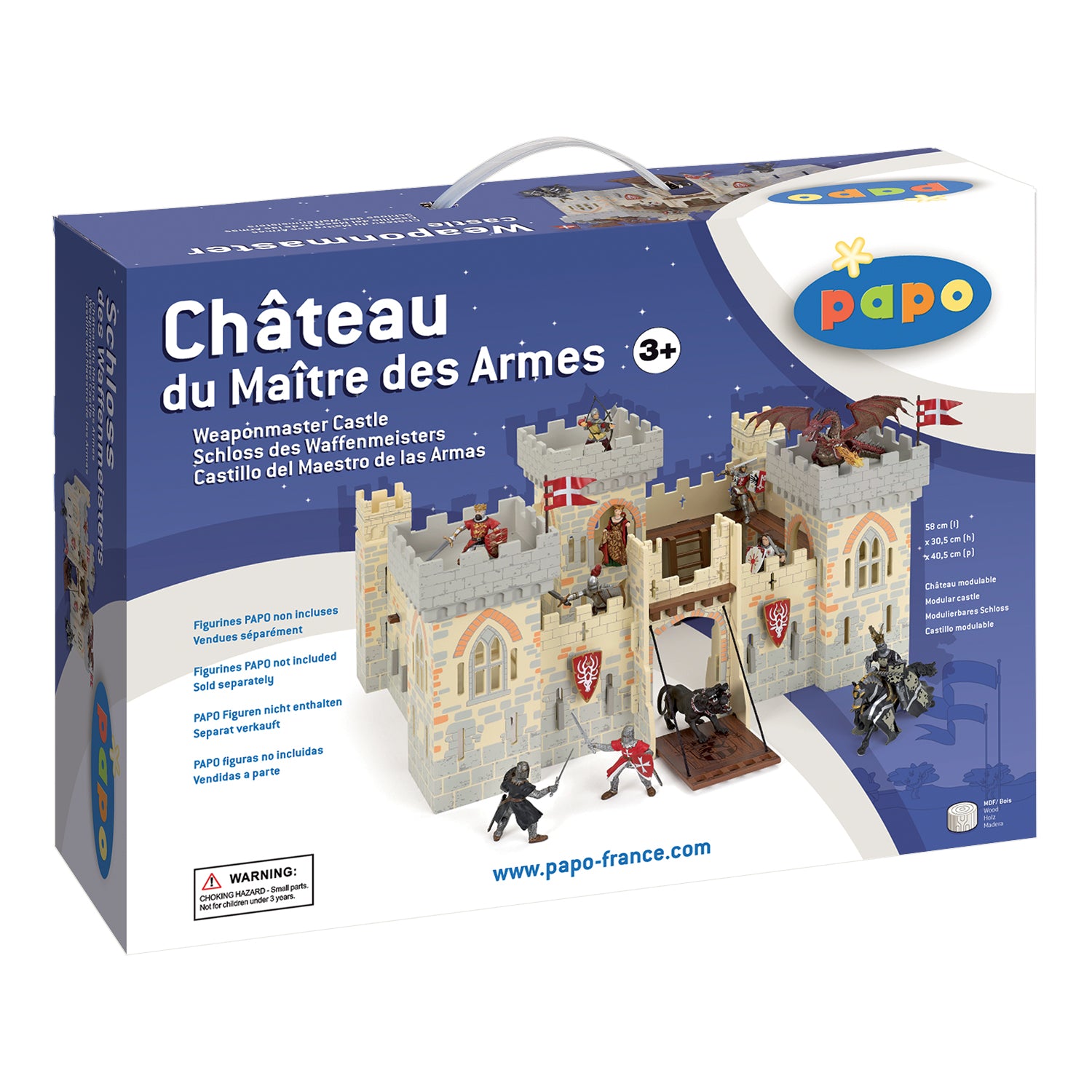 papo-medieval-ch-teau-ma-tre-des-armes-jouet-bois-pont-levis image 5