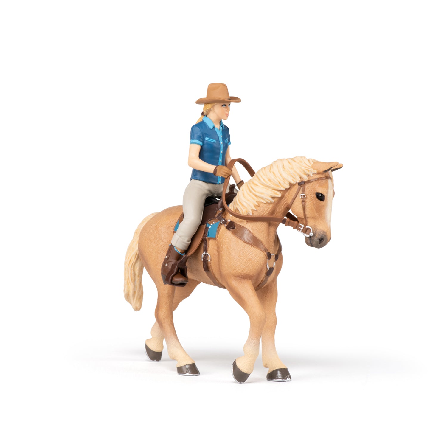 papo-horses-cheval-western-et-sa-cavali-re-figurine-ranch image 7
