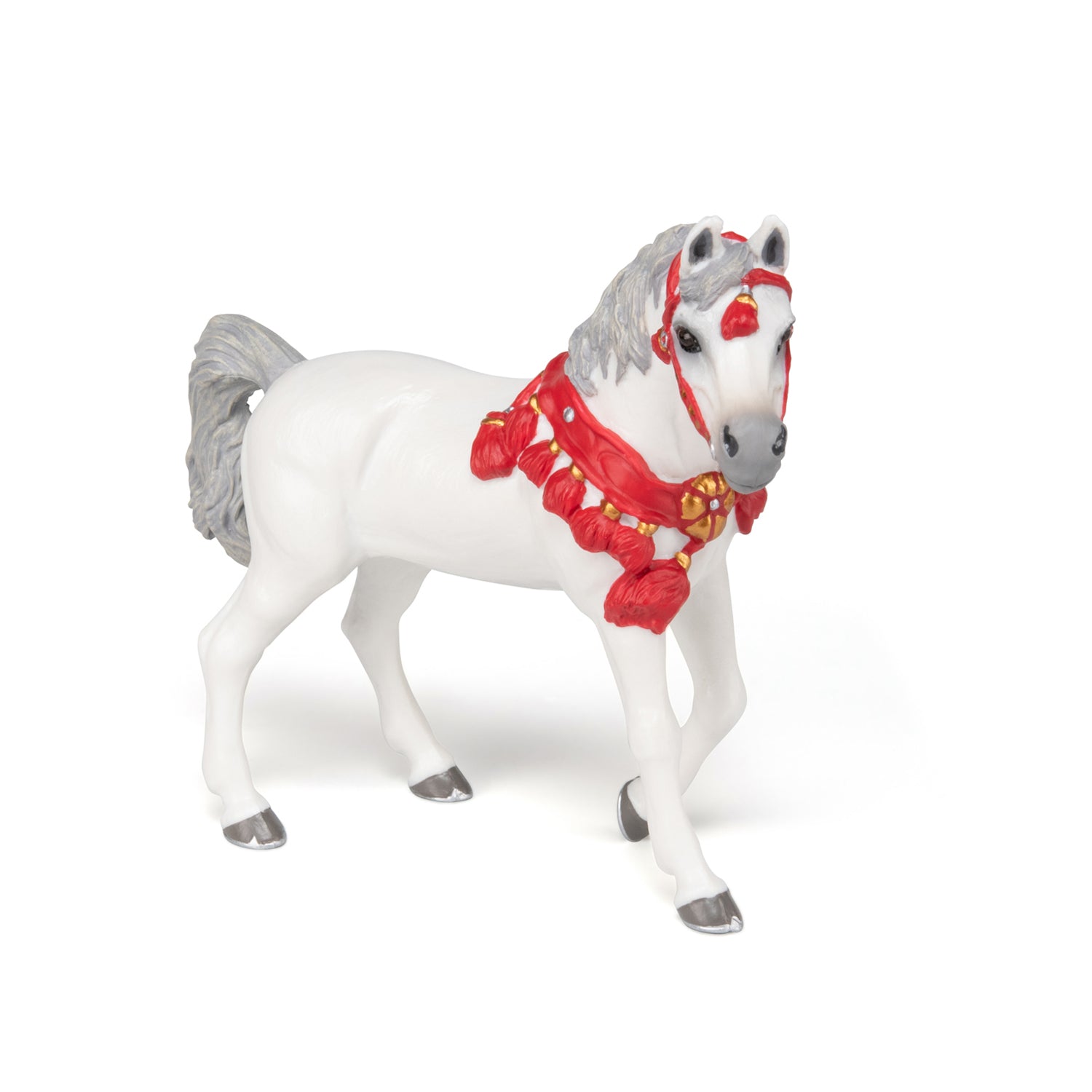 papo-chevaux-arabe-blanc-figurine-tenue-de-parade image 2