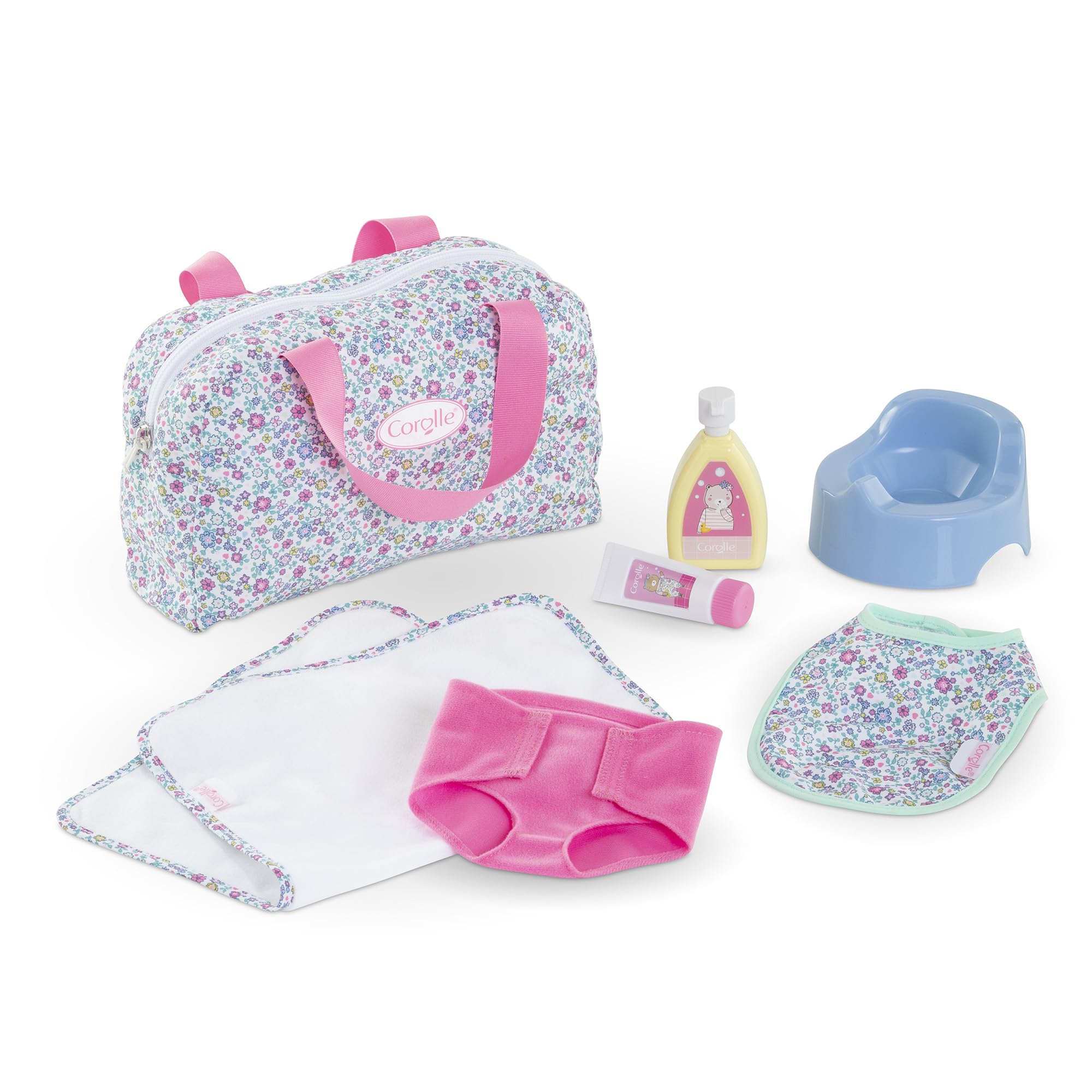 corolle-mon-grand-poupon-coffret-langer-floral-7-pi-ces image 1