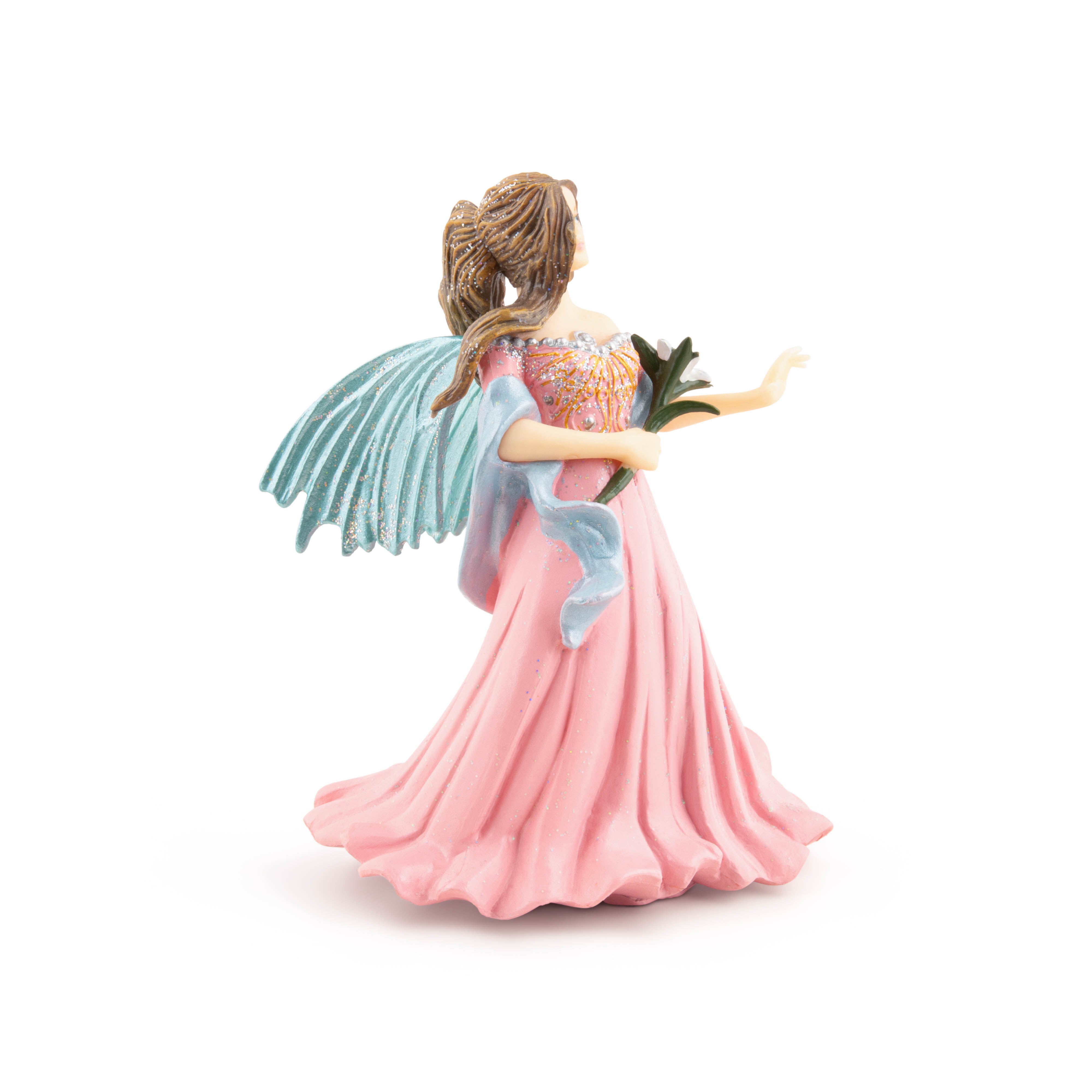papo-the-enchanted-world-elfe-rose-au-lys-figurine-robe-rose image 8