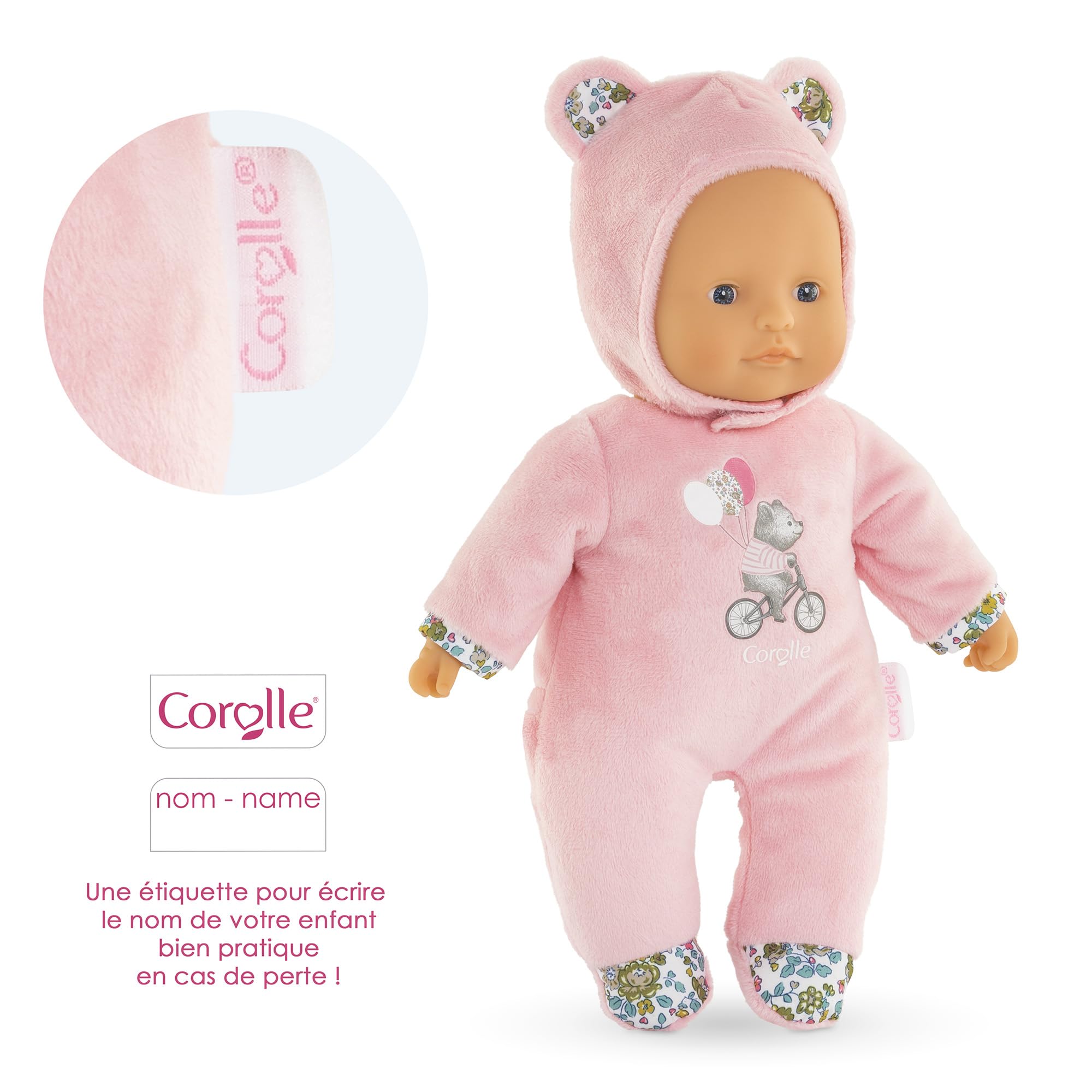 corolle-mon-doudou-pti-c-ur-ours-rose-poupon-30-cm-9-mois image 5