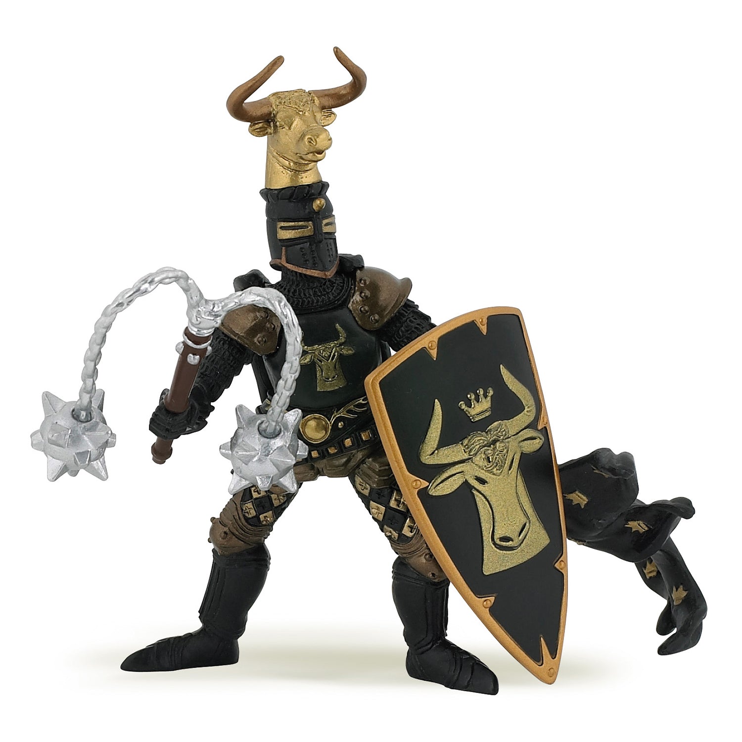 papo-medieval-ma-tre-des-armes-cimier-taureau-chevalier image 1