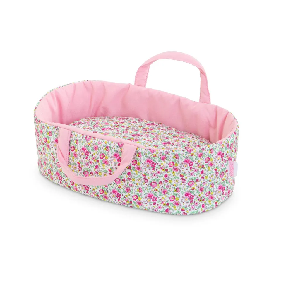 corolle-mon-premier-couffin-fleuri-accessoire-poupon-30-cm-rose image 1