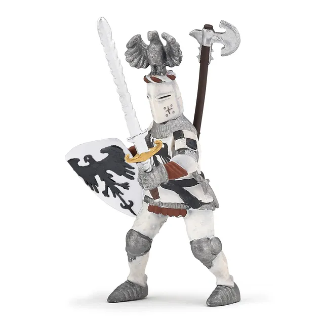 papo-medieval-figurine-chevalier-blanc-au-cimier image 1