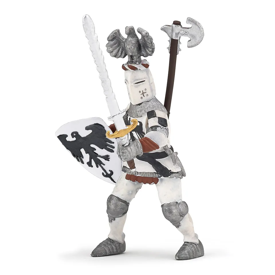 papo-medieval-figurine-chevalier-blanc-au-cimier image 1
