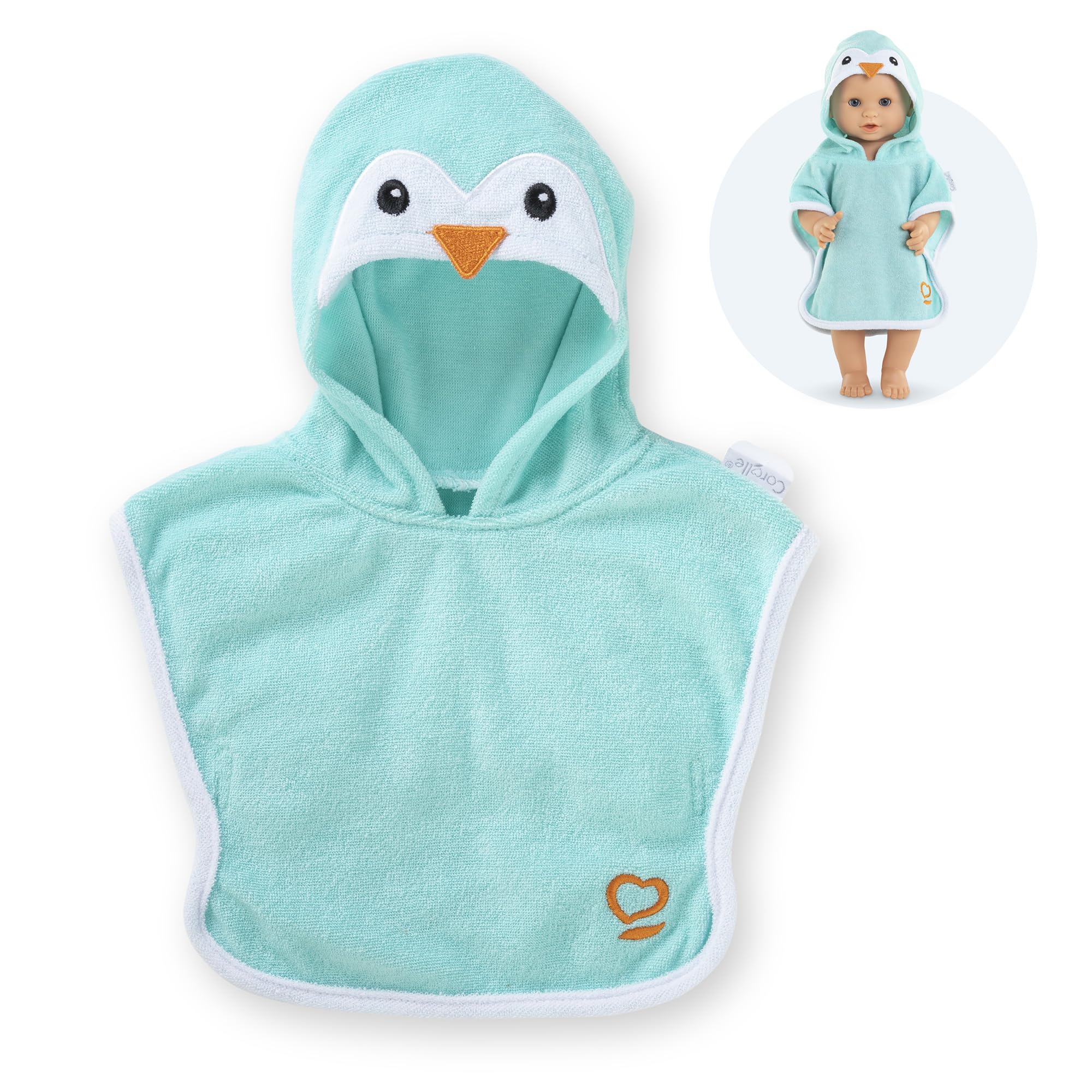 mon-grand-poupon-cape-de-bain-pingouin-v-tement-poupon-36cm image 3