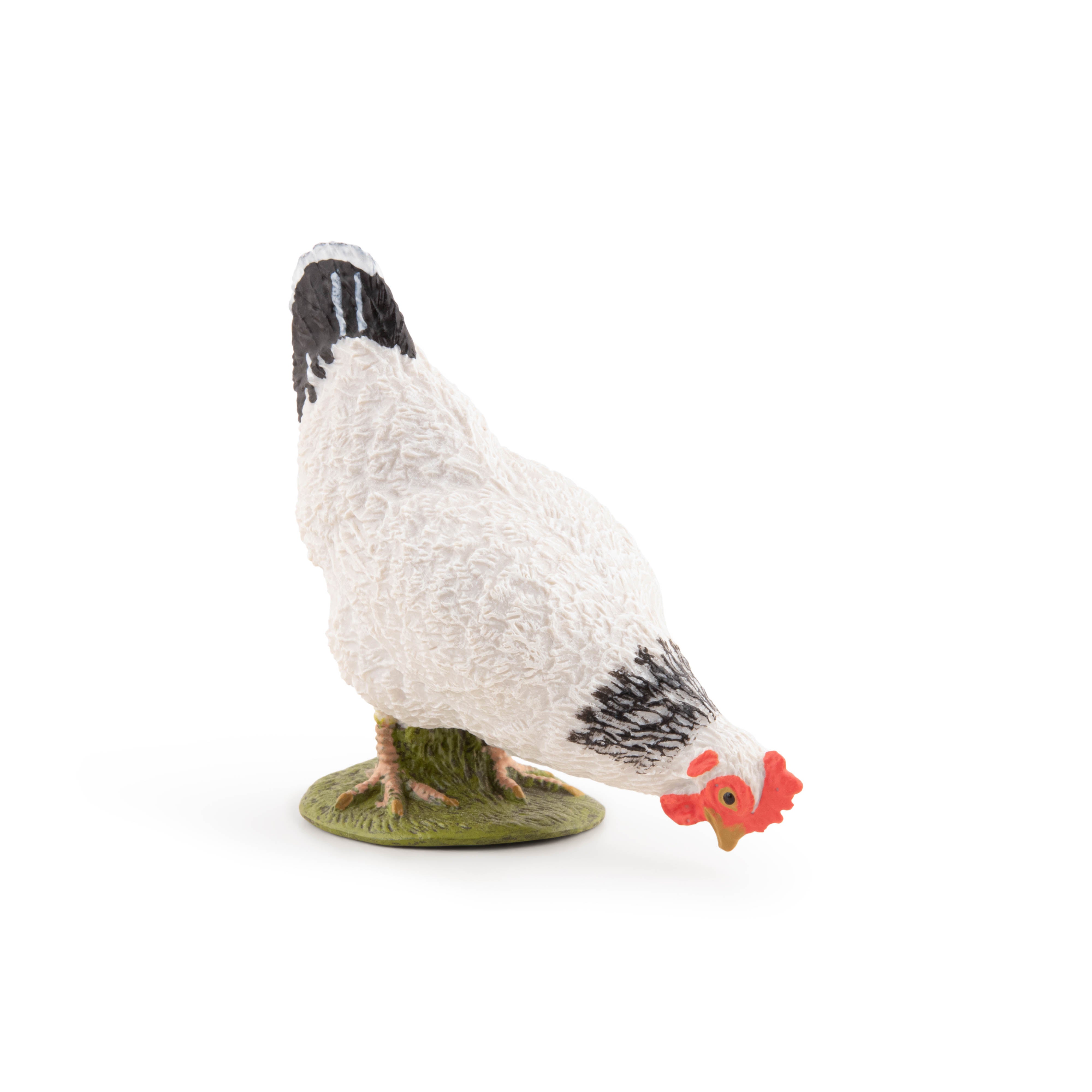 papo-farmyard-friends-poule-blanche-picorant-figurine image 4
