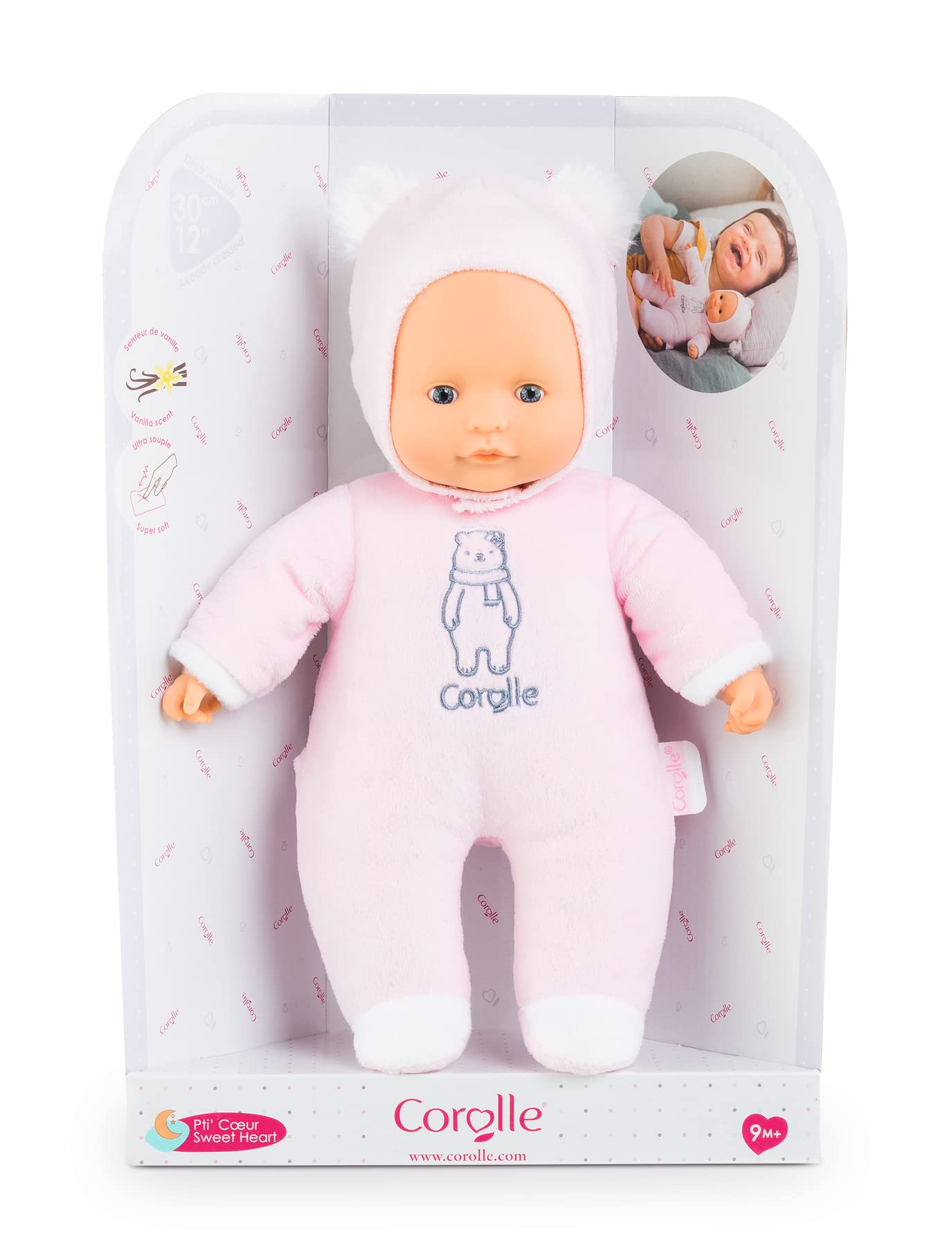 corolle-mon-doudou-pti-c-ur-ours-rose-doudou-30-cm image 6
