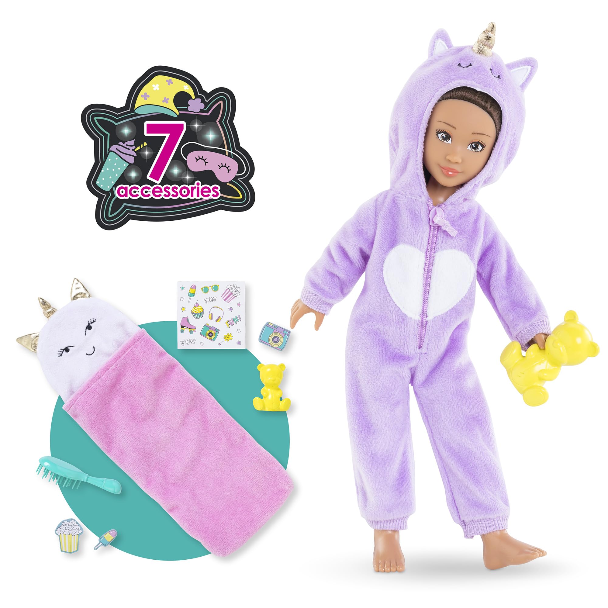corolle-girls-luna-pyjama-party-poup-e-28-cm-coffret-9-accessoires image 3