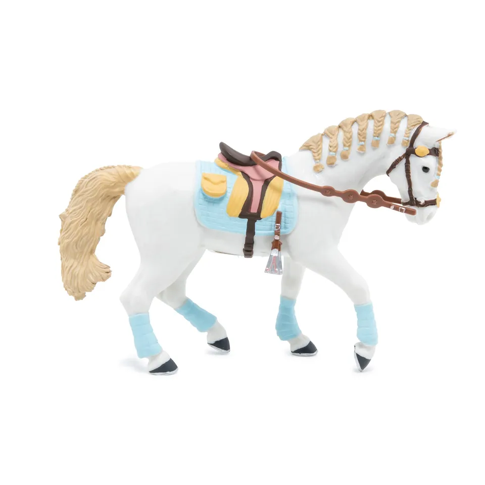 papo-horses-figurine-cheval-cavali-re-fashion-bleue image 1