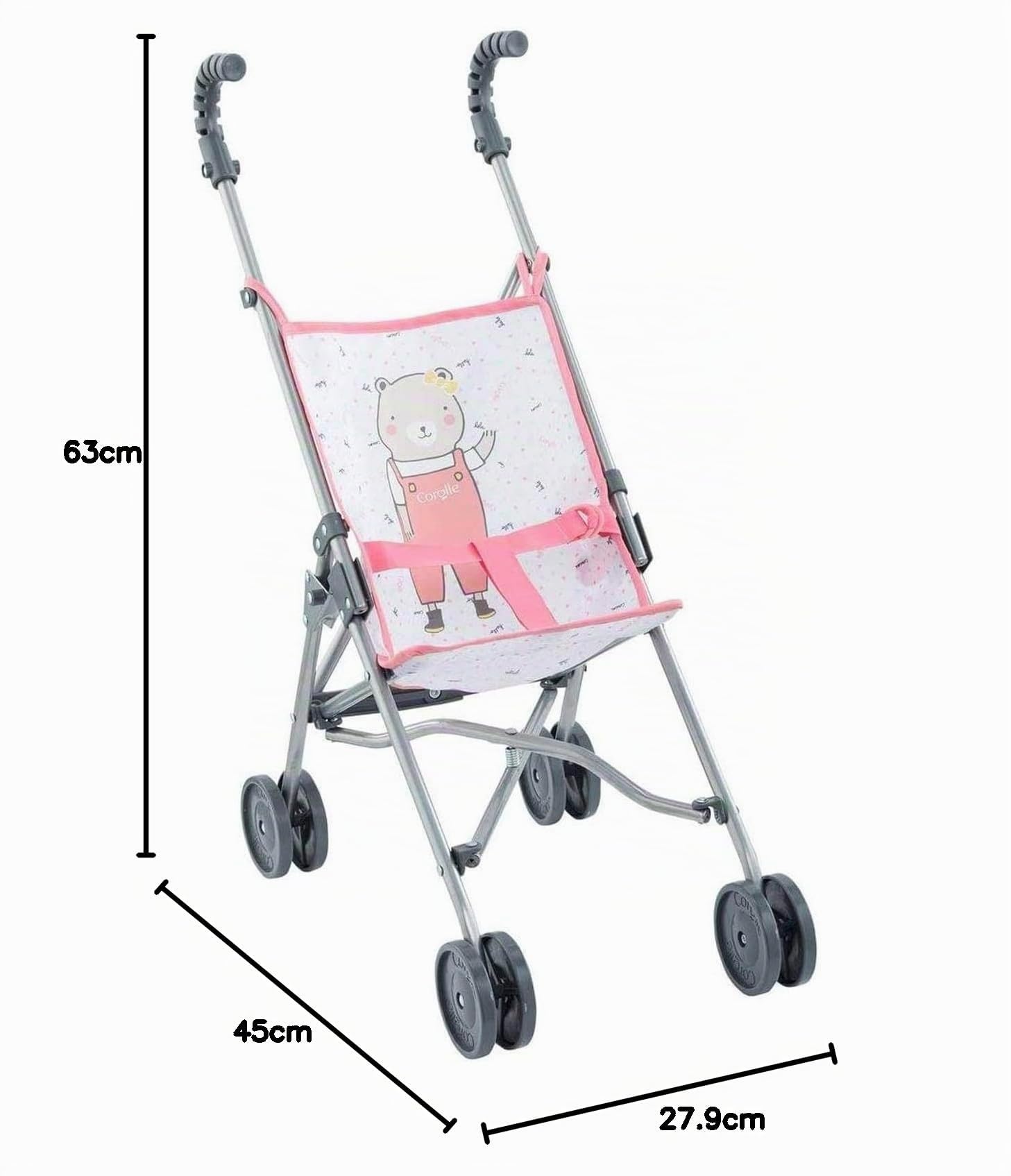 corolle-mon-grand-poupon-poussette-canne-rose-36-cm-pliable image 6