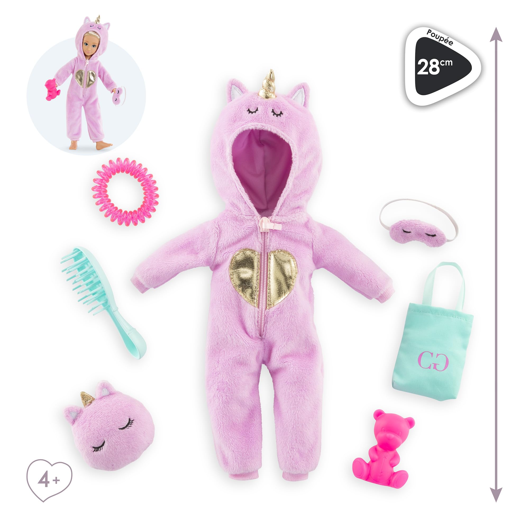 corolle-girls-dressing-combinaison-licorne-28-cm-7-accessoires image 5