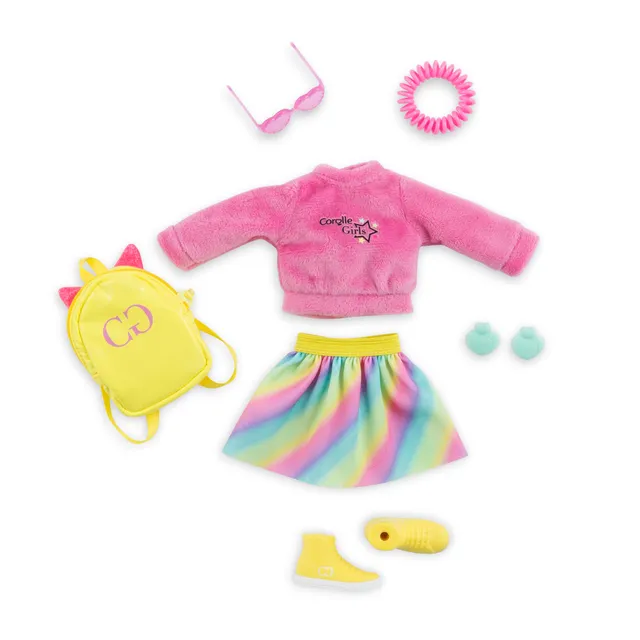 corolle-girls-dressing-fluo-tenue-poup-e-mannequin-28cm-7-pcs image 1