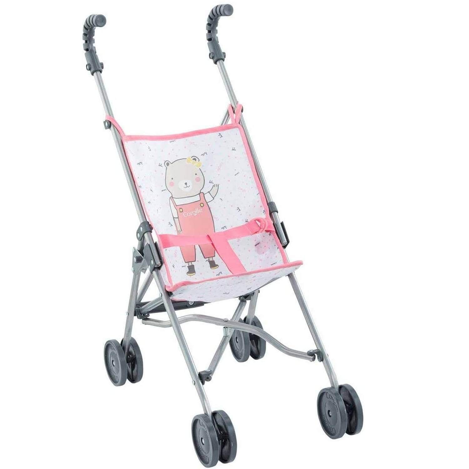 corolle-mon-grand-poupon-poussette-canne-rose-36-cm-pliable image 1