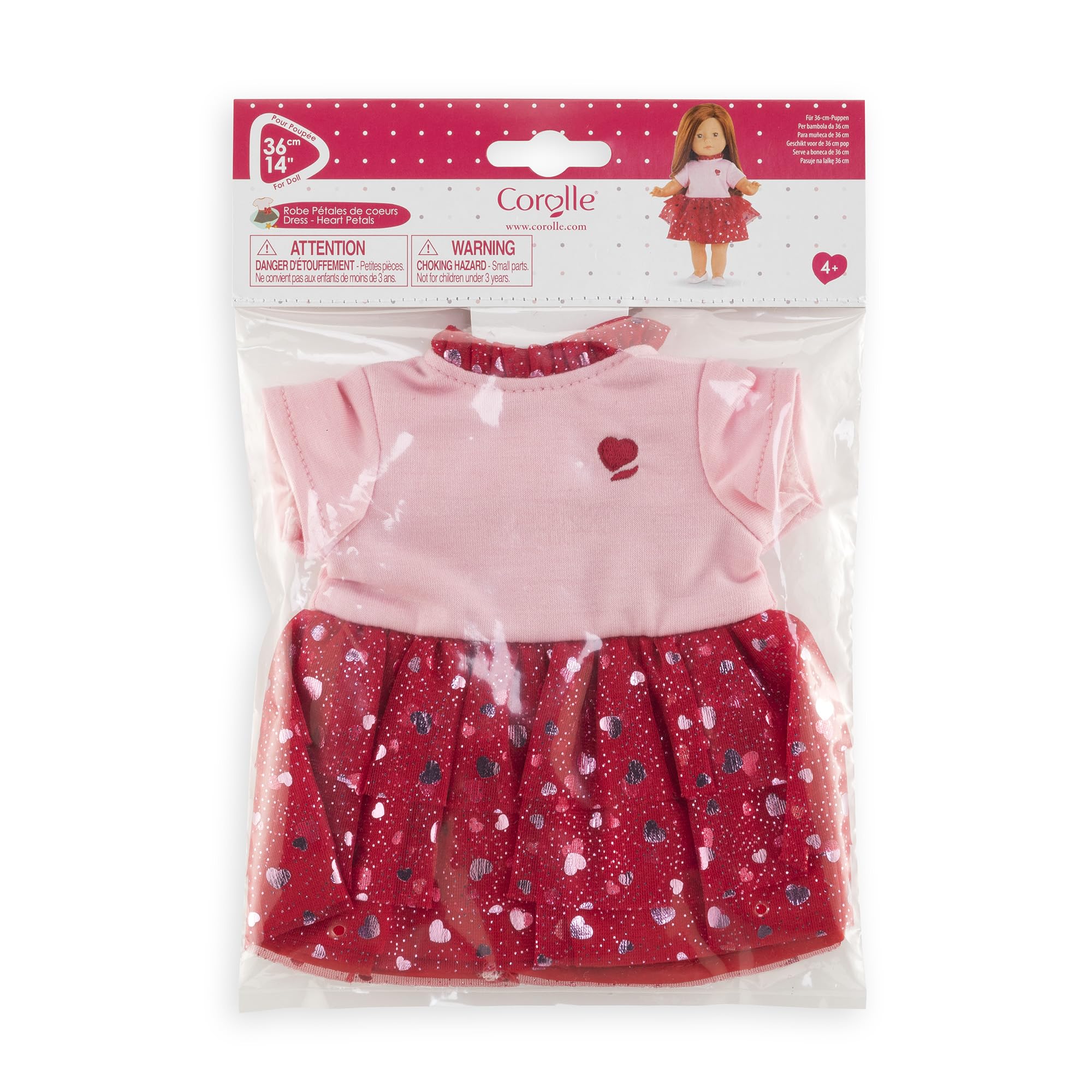 ma-corolle-robe-p-tale-de-coeurs-v-tement-poup-e-36-cm image 3