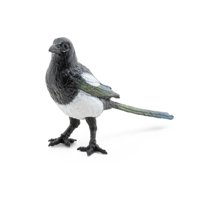 papo-garden-animals-pie-figurine-oiseau-noir-et-blanc-jardin image 1
