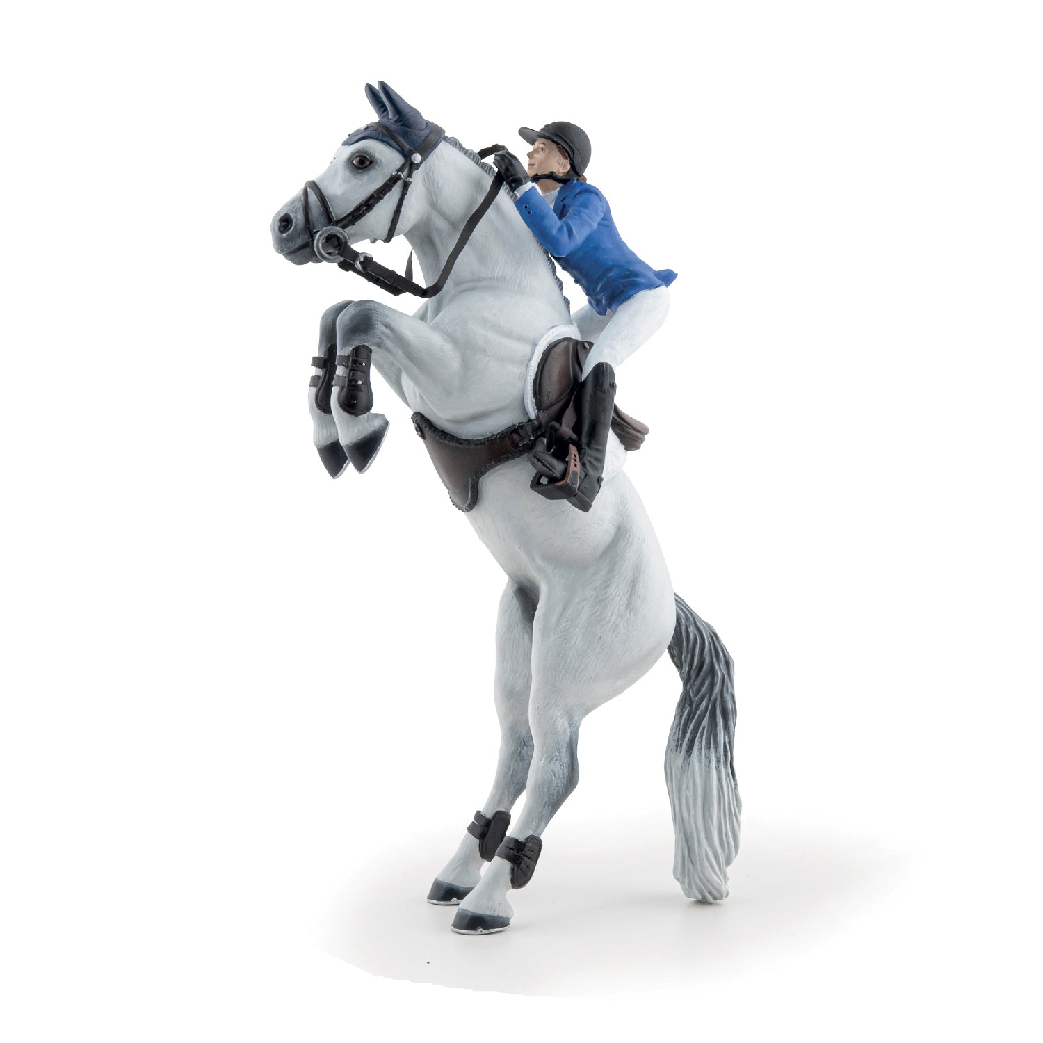 papo-horses-figurine-p-n-lope-et-mylord-cheval-gris image 1