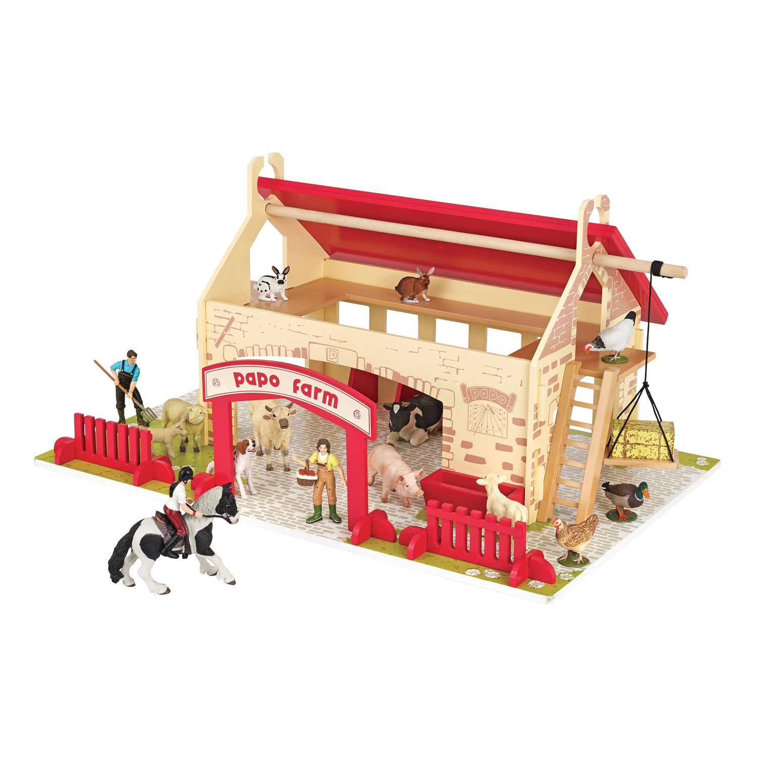 papo-farmyard-ma-premi-re-ferme-jouet-ferme-bois-accessoires image 2