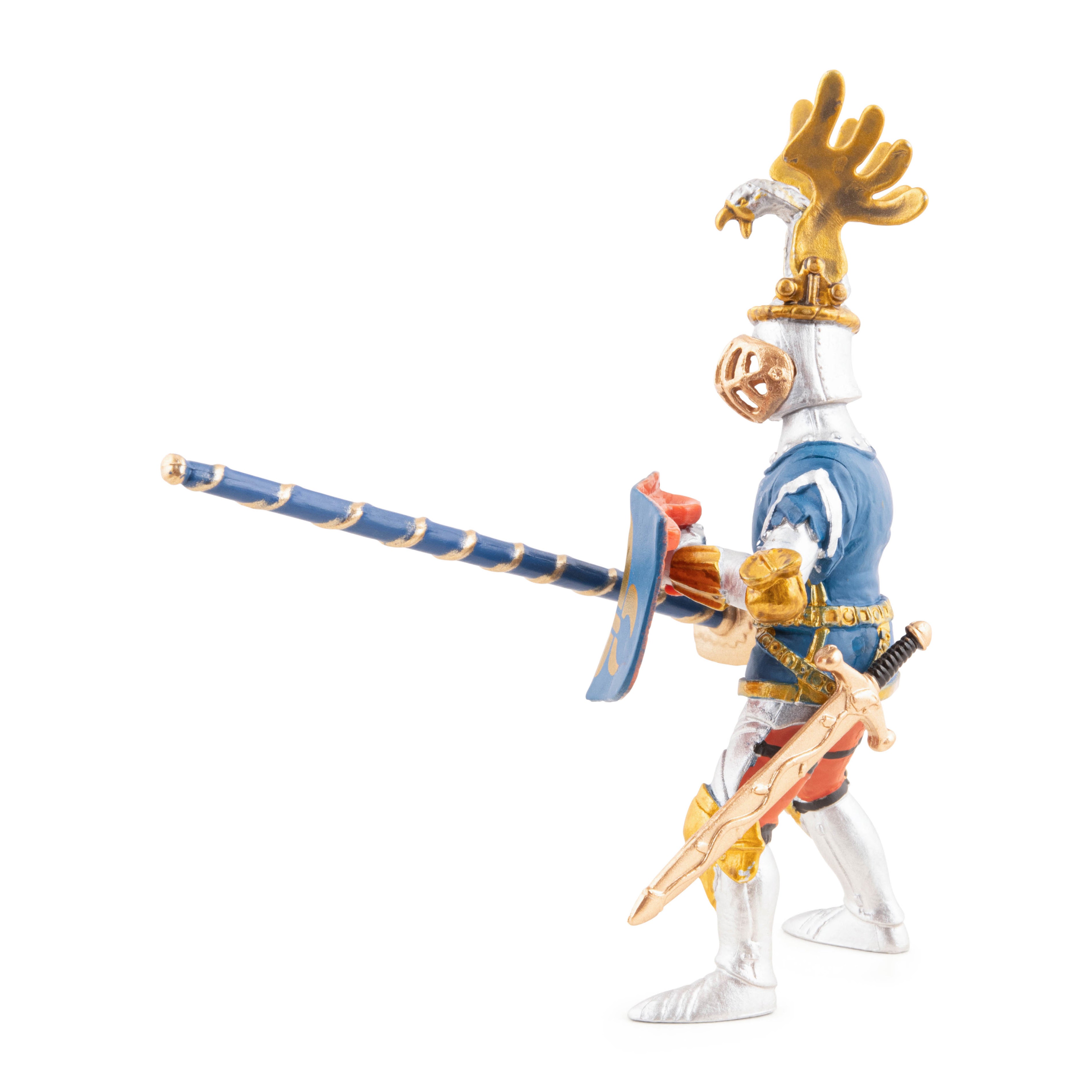 papo-medieval-chevalier-bleu-fleur-de-lys-figurine-ch-teau image 6