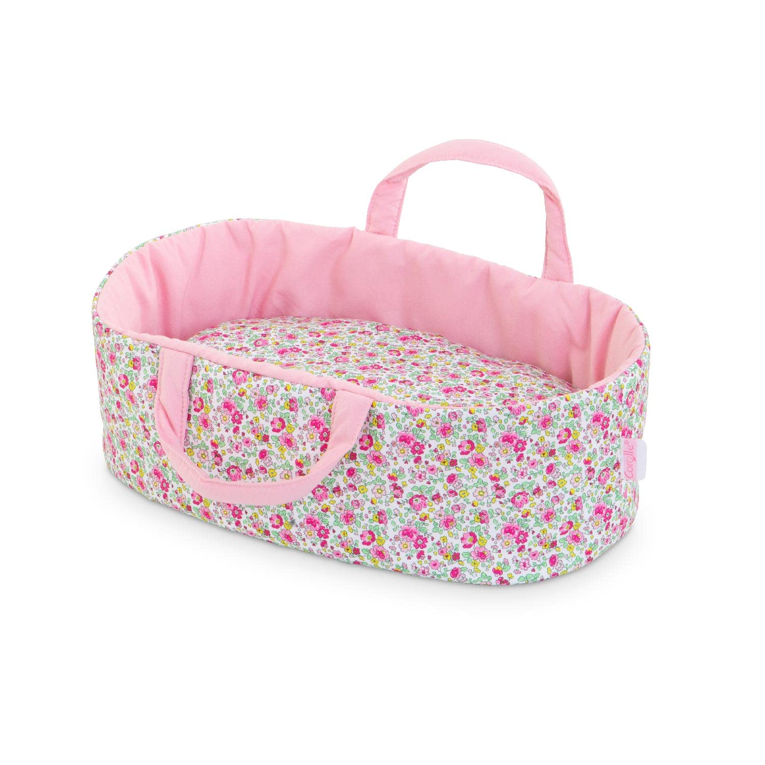 corolle-mon-premier-couffin-fleuri-accessoire-poupon-30-cm-rose image 1