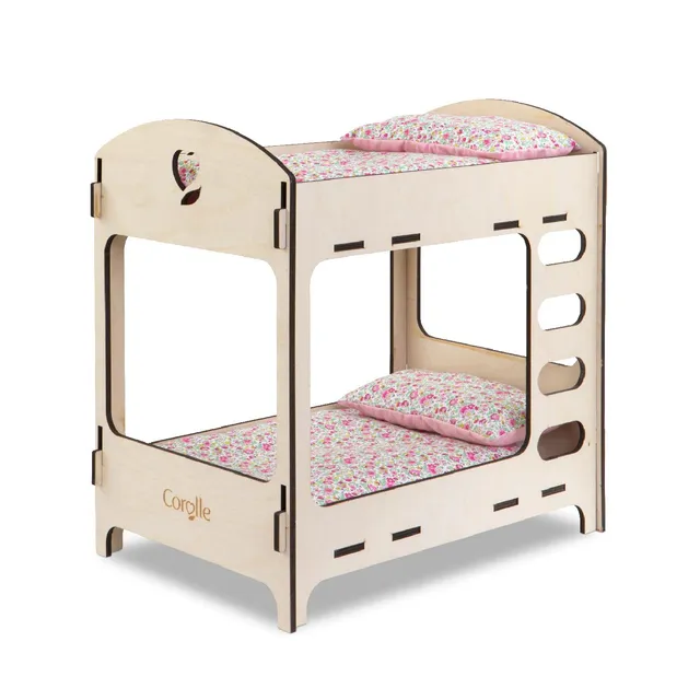 corolle-mon-grand-poupon-lits-superpos-s-bois-30-36-cm-couvertures image 1