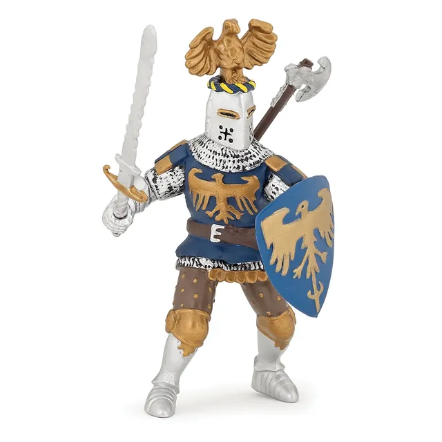 papo-medieval-chevalier-bleu-au-cimier-figurine-ch-teau image 1