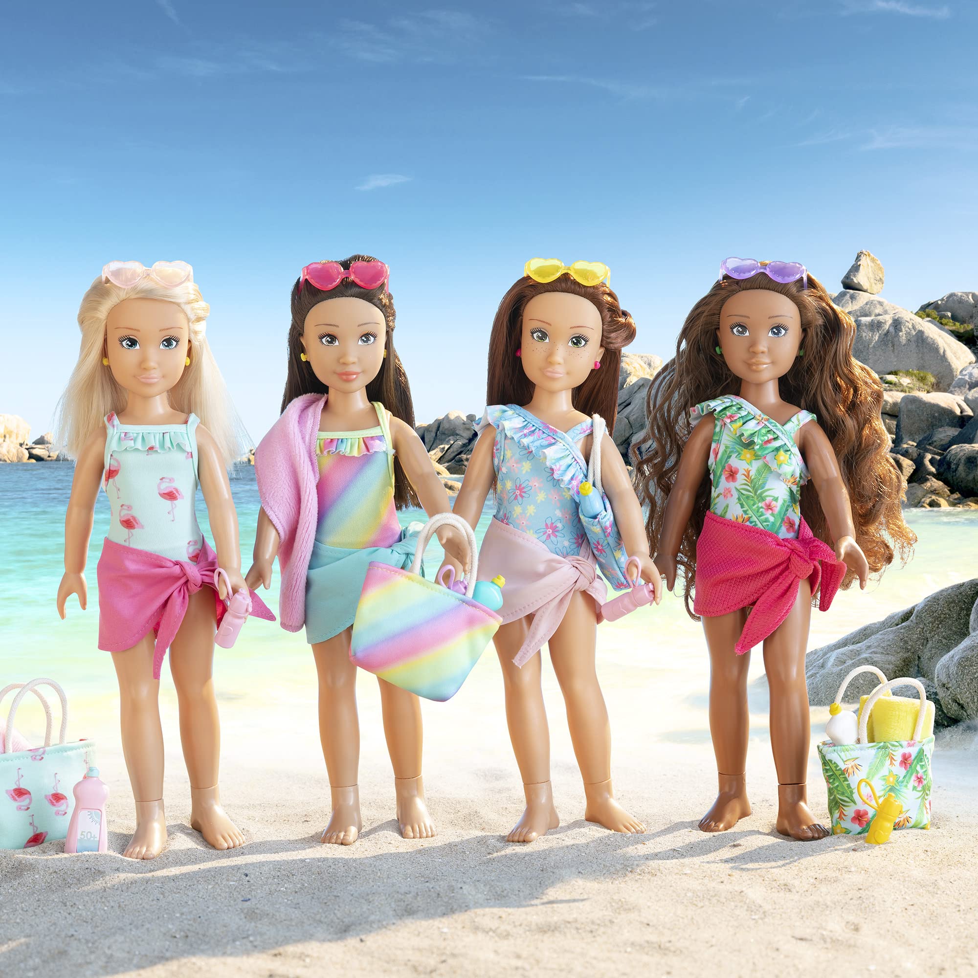 corolle-girls-coffret-luna-la-plage-poup-e-28cm-5-accessoires image 5
