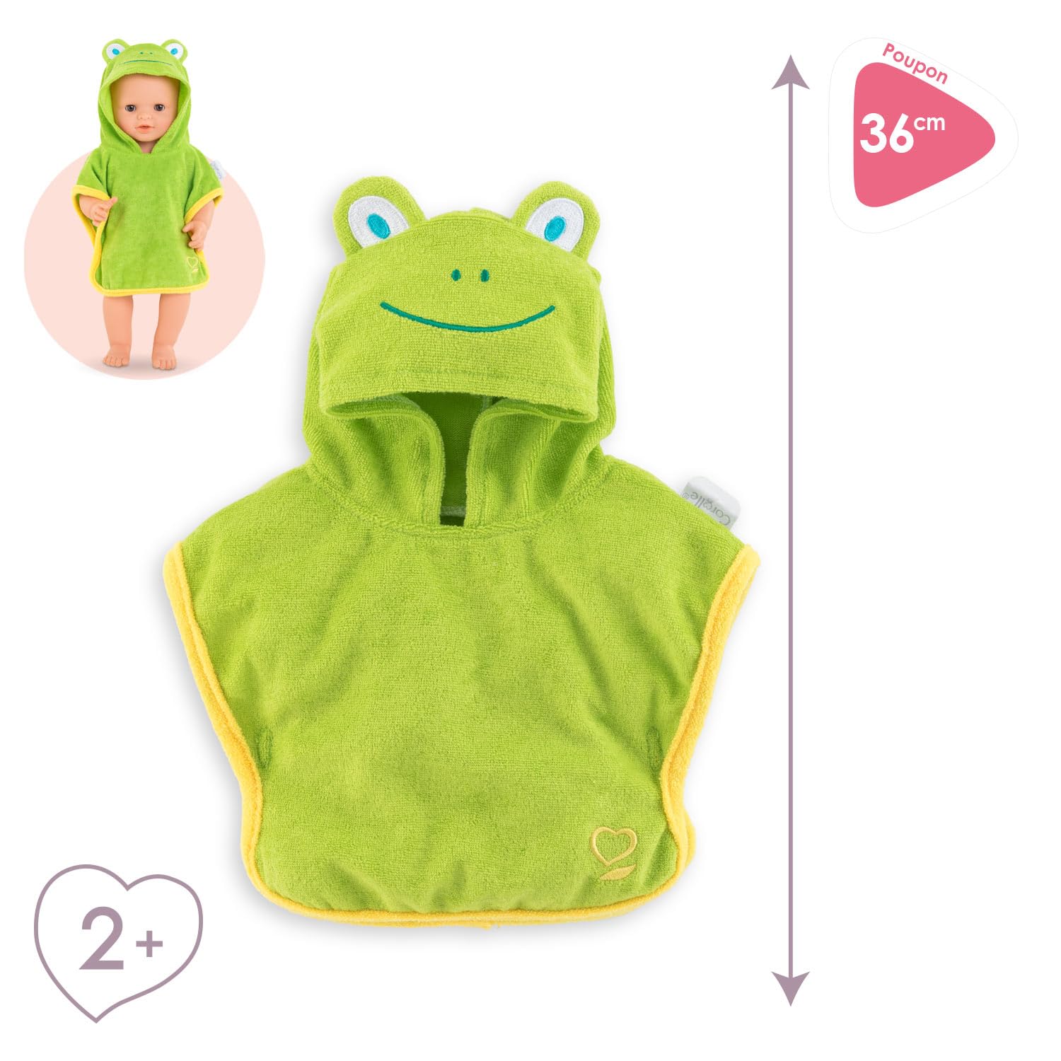 corolle-mon-grand-poupon-cape-bain-grenouille-36cm-d-s-2-ans image 2