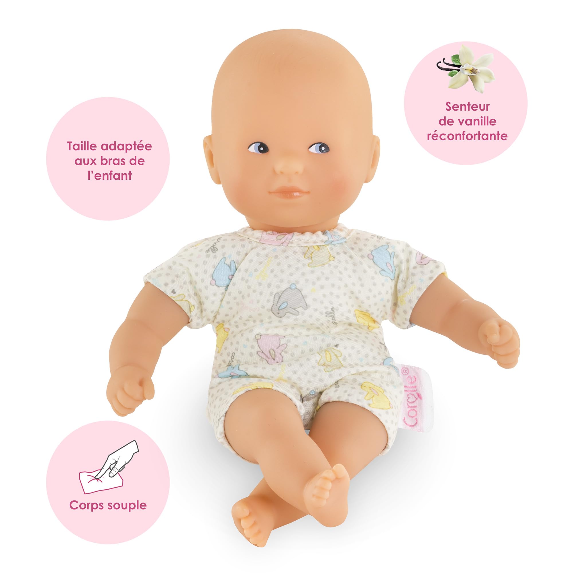 corolle-mon-premier-mini-calin-lapin-poupon-20-cm-bleu image 3