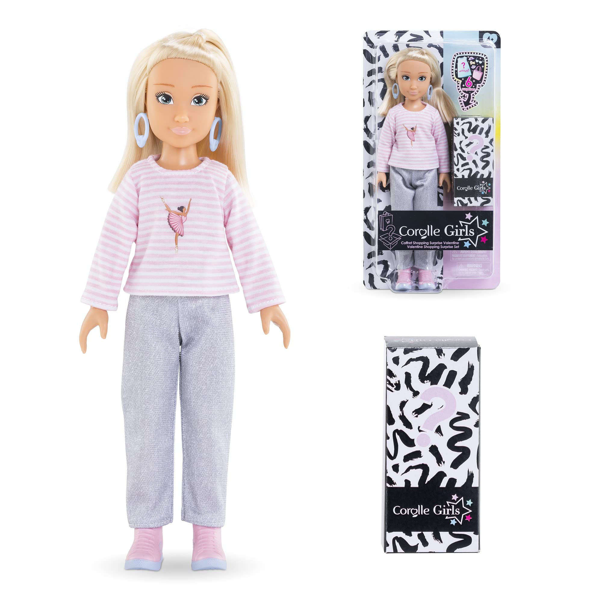 corolle-girls-valentine-shopping-poup-e-28-cm-coffret-6-accessoires image 1